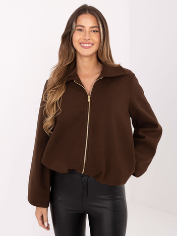 Brązowa damska kurtka typu baloon RUE PARIS