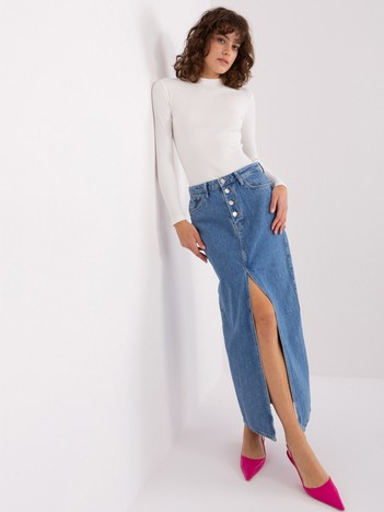 Ecru bluzka basic w prążek BASIC FEEL GOOD