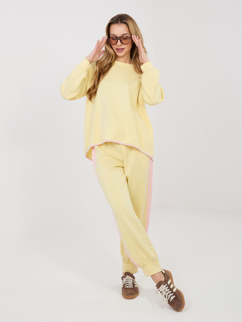 Jasnożółta asymetryczna bluza bez kaptura RUE PARIS