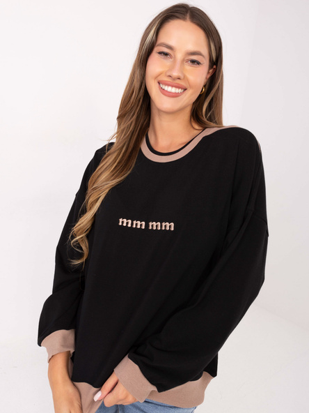 Czarna damska bluza bez kaptura