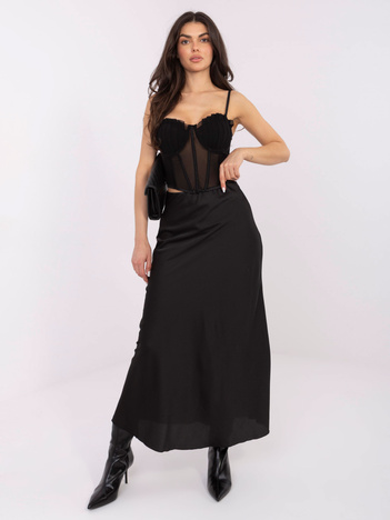 Czarna elegancka spódnica o długości maxi