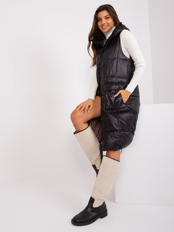 Czarna damska kamizelka z pikowaniem SUBLEVEL