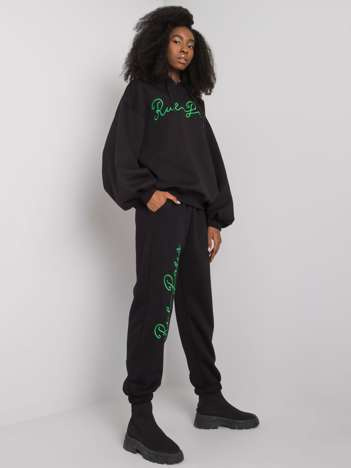 Czarny komplet dwuczęściowy z bawełny Lily RUE PARIS