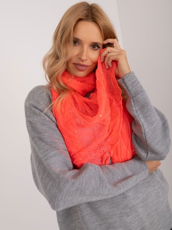 Fluo różowa chusta damska z wiskozy