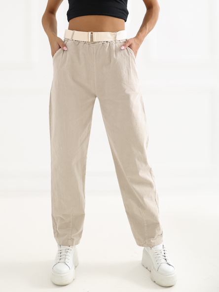 Fango sztruksowe spodnie z nogawką 7/8