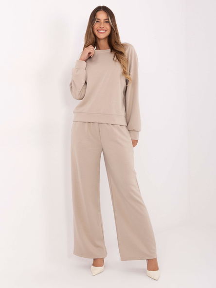 Beżowy dwuczęściowy komplet z wiskozą
