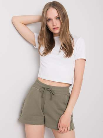 Khaki szorty bawełniane Anastasie FOR FITNESS