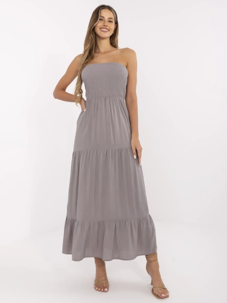 Szara letnia sukienka bandeau Giuseppina FRESH MADE