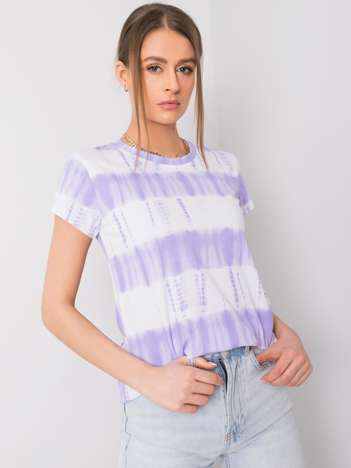Fioletowo-biały t-shirt Gianna