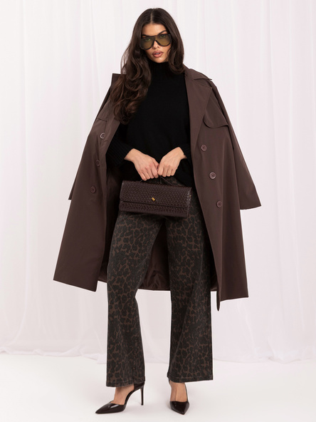 Czarny damski sweter basic z golfem