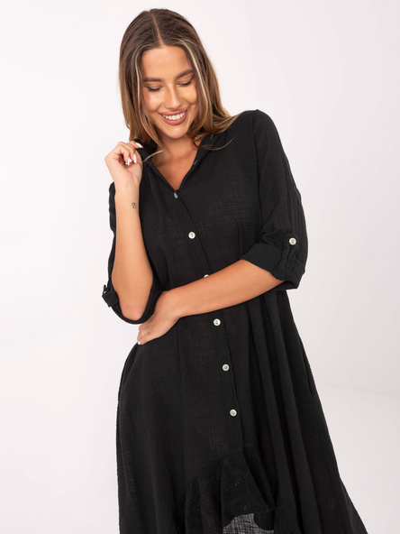 Czarna asymetryczna sukienka szmizjerka OCH BELLA