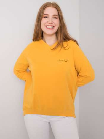 Żółta bluza plus size z bawełny Naenia
