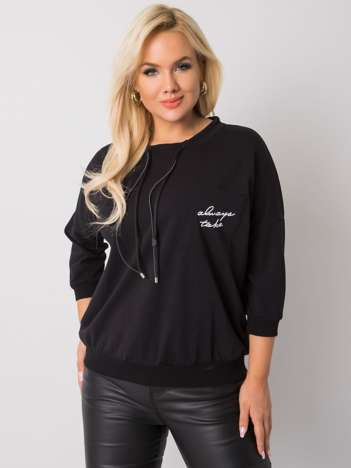 Czarna bawełniana bluza plus size Shelly