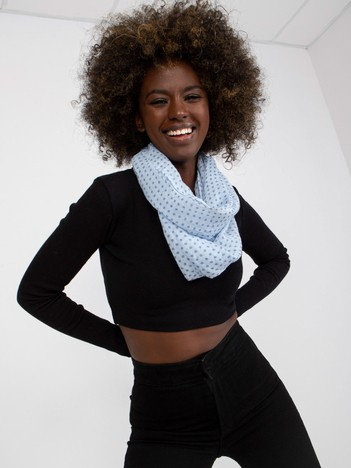 Niebieska lekka chusta komin z wiskozy