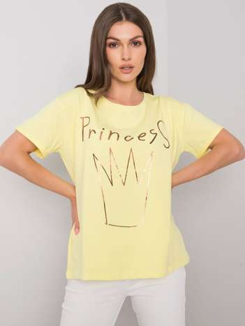 Żółty t-shirt z nadrukiem Aosta