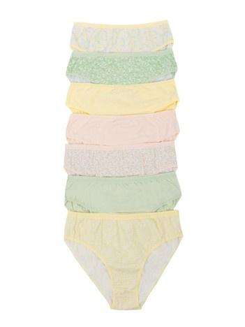 Klasyczne majtki damskie z nadrukiem 7-pak