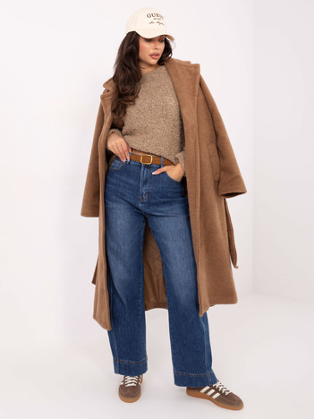 Ciemnoniebieskie jeansy baloon z szeroką nogawką