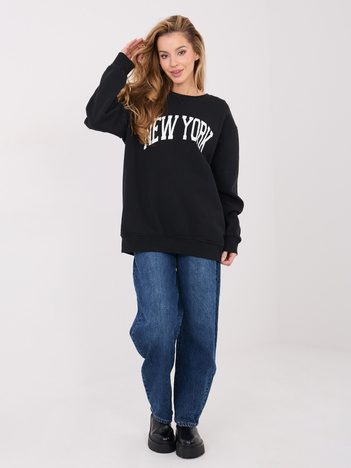 Czarna damska bluza bez kaptura