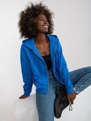 Ciemnoniebieska rozpinana bluza basic z kieszeniami