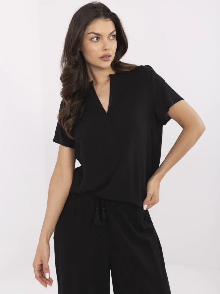 Czarna damska bluzka na lato SUBLEVEL