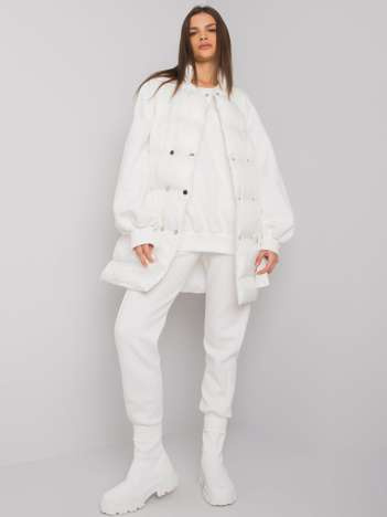 Ecru trzyczęściowy komplet z kamizelką Minneola