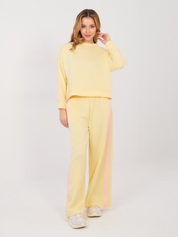 Pastelowy żółty komplet z miękkiego materiału RUE PARIS