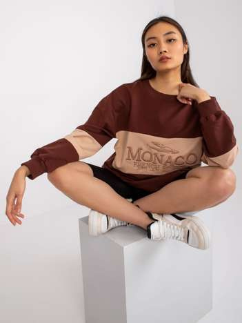 Ciemnobrązowa dresowa bluza damska Bethany