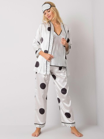 Biały damski komplet do spania
