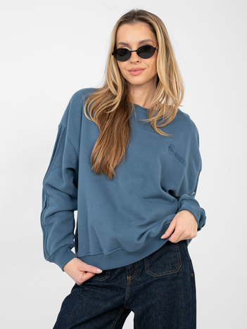 Brudnoniebieska damska bluza oversize NATURAL SIDE