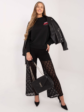 Grafitowa bluza z nadrukiem teddy bear SUBLEVEL