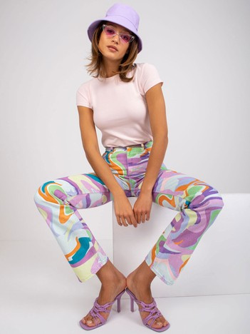 Jasnoróżowy bawełniany t-shirt basic Peachy