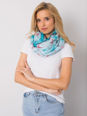 Niebieska chusta z nadrukiem