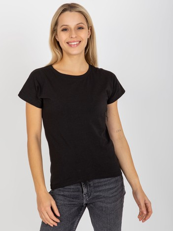 Czarny bawełniany t-shirt basic
