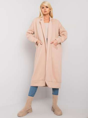 Beżowa ocieplana narzutka dresowa Lily