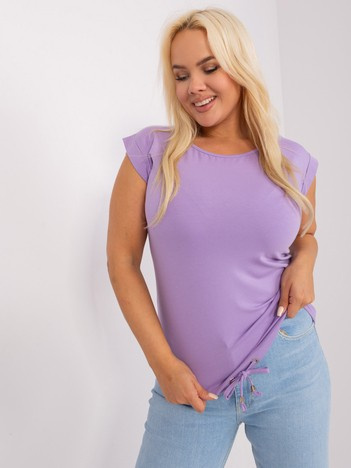 Fioletowa bluzka plus size z bawełny