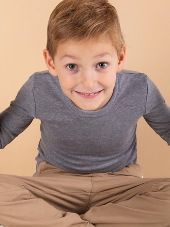Szara termoaktywna bluzka chłopięca