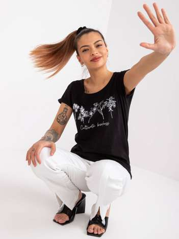 Czarny t-shirt z bawełny Frida MAYFLIES