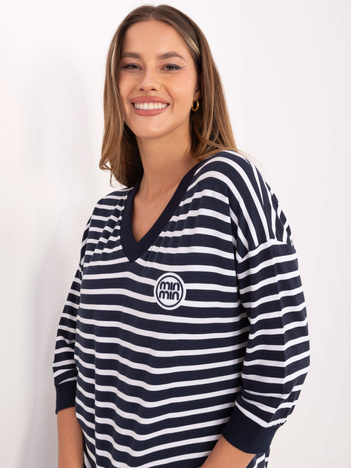 Granatowa damska bluzka z modalu