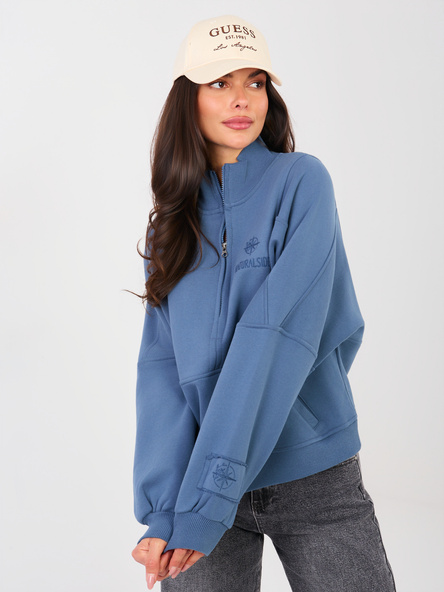 Brudnoniebieska bluza z suwakiem u góry NATURAL SIDE