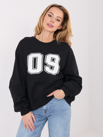 Czarna bluza oversize bez kaptura