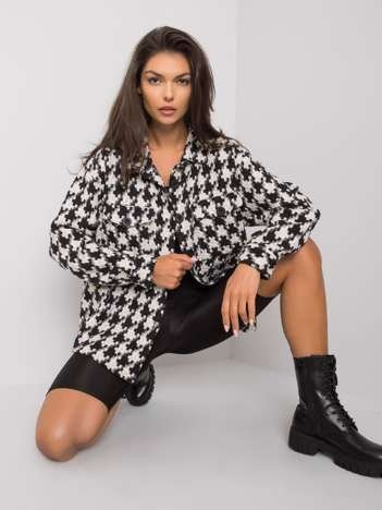 Biało-czarna koszula z kieszeniami Shantice
