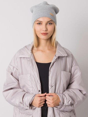 Szara czapka typu beanie RUE PARIS