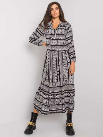 Czarna sukienka z wiskozy Diega