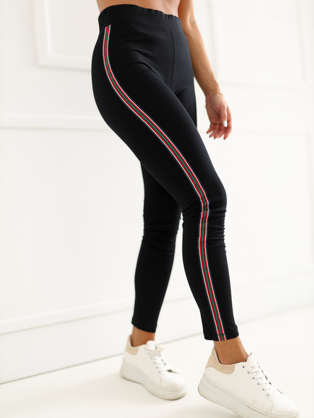 Czarne damskie legginsy z bawełny Jianna RUE PARIS