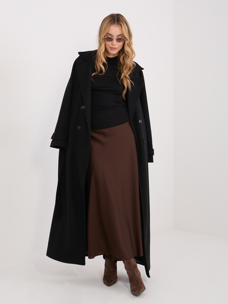 Czarna dopasowana bluzka z półgolfem