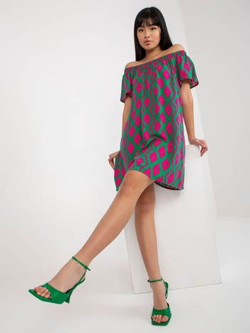 Zielona letnia sukienka hiszpanka z wiskozy FRESH MADE