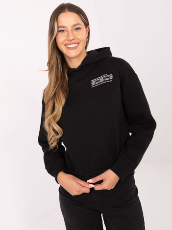 Czarna ocieplana bluza z napisem SUBLEVEL