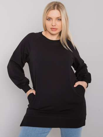 Czarna gładka bluza plus size Toledo
