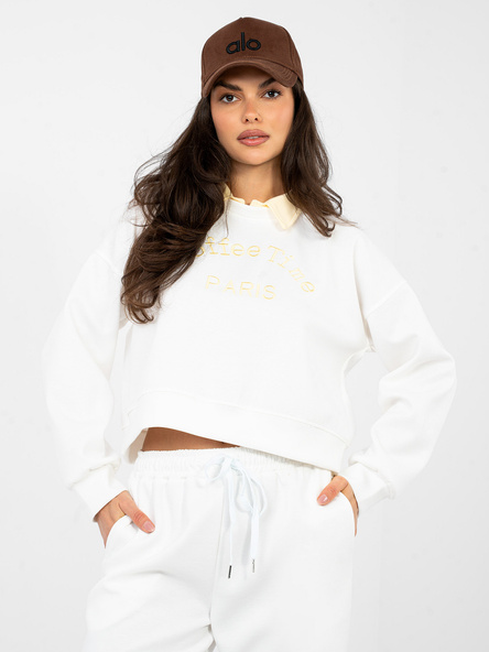 Ecru dresowy komplet z miękkiego materiału