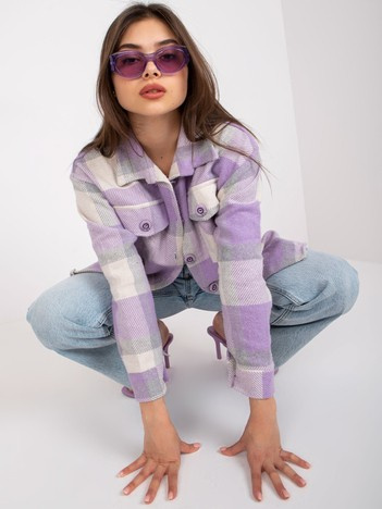 Fioletowa damska koszula gruba Sabina